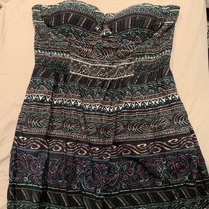 Short strapless Aztec tribal dress